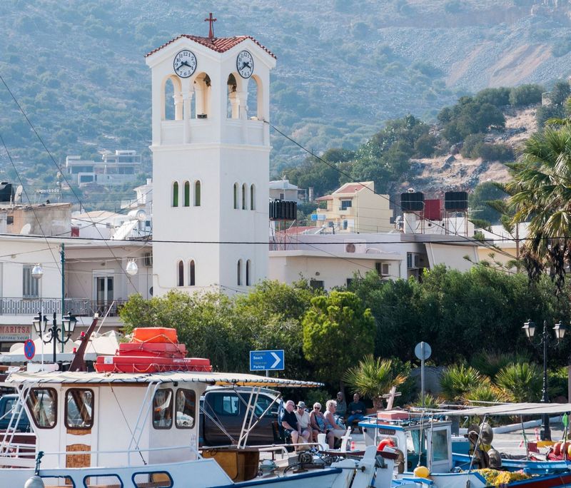 Coastal view of Elounda in Crete