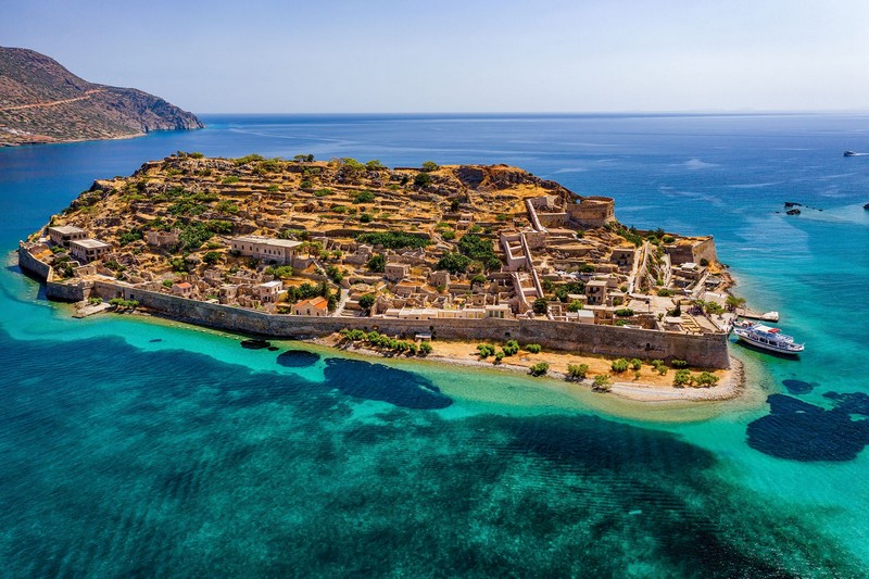 Spinalonga Island off the coast of Elounda, Crete